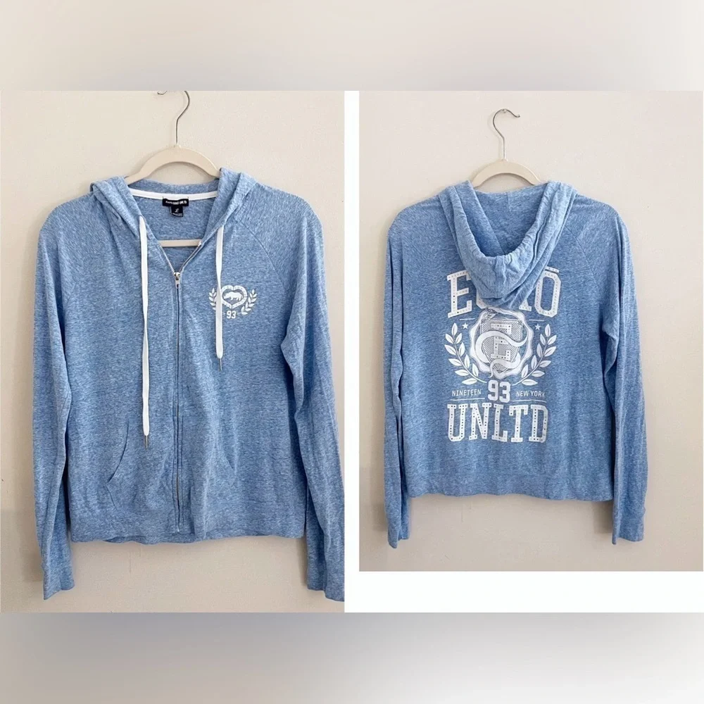 Ecko Unltd Y2K Bling Back Hoodie Jacket Casual Comfy School